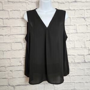 Shein Top Womens Size 8/10 Black Sleeveless V Neck
